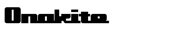 Onakite font preview